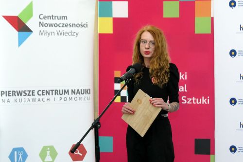 Konferencja prasowa 21. TFNiS (18.04.2023, Collegium Maximum UMK).  [fot. Andrzej Romański] zdjęcie reportażowe z wydarzenia festiwalowego. Kliknij, aby powiększyć zdjęcie